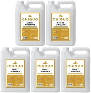 Chiquo White Spirit Vinegar 5 Litre - Pack of 5 - Cooking / Cleaning / Pickling - Picture 1 of 7