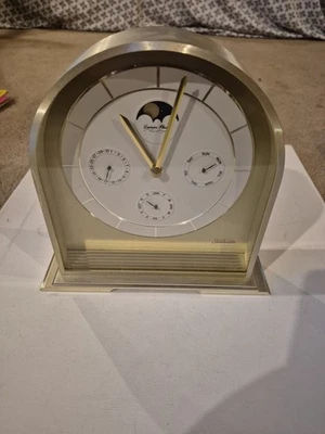 Reloj de Colección Rayo de Sol Fase Lunar Calendario Manto Acabado Dorado Cuarzo 882-602 ¡FUNCIONA! Foto 1 de 4