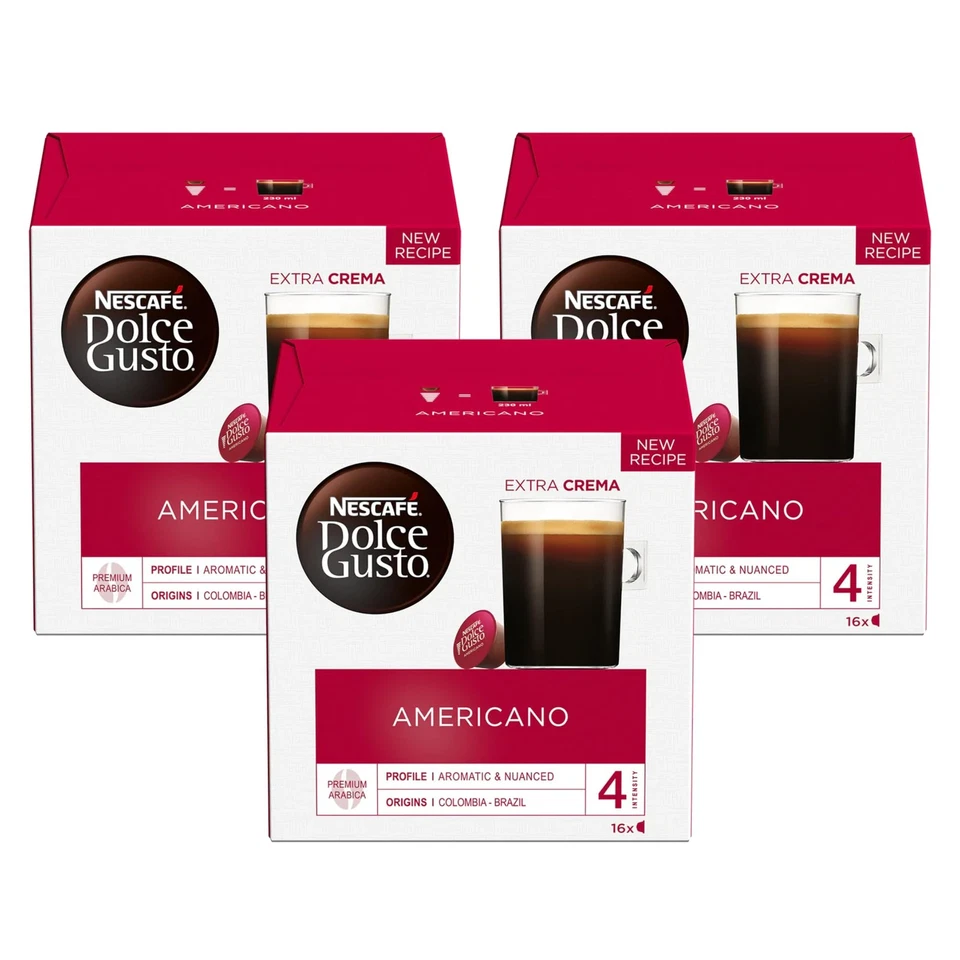 Cápsulas de café Americano paquete de 3 cápsulas para máquinas Dolce Gusto Foto 1 de 4