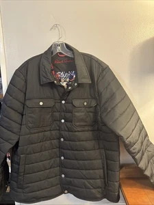ROBERT GRAHAM MEN'S LONG SLEEVE QUILTED BLACK JACKET SIZE XXL - Picture 1 of 14