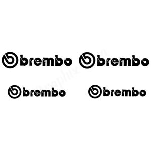 4 Brembo Decal Sticker Vinyl Caliper Brake 4 1/4 & 3 1/2 for 6 & 4 Piston Colors