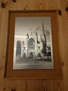 Omicways Ltd Catedral de Norwich 1838 acero inoxidable grabado a mano - Imagen 1 de 5