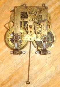 Antique Brass Chinese Parlor, Kitchen, Mantel Clock Movement Chefoo, China c1890 - Picture 1 of 11