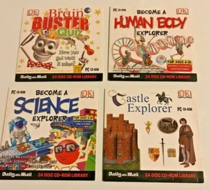 DK Educational CD-ROMs (4), Science, Biology, Castles, Brain Quiz - Picture 1 of 9