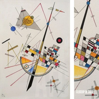 24W"x34H" DELICATE TENSION, 1923 by WASSILY KANDINSKY - LINES CHOICES of CANVAS - Image 1 of 4