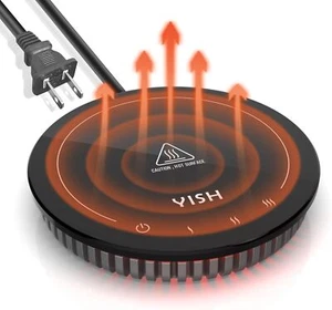 Coffee Mug Warmer for Desk: YISH Flat Bottom Mug Warmers 25W Electric Tea - Picture 1 of 7