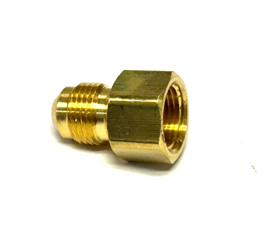 JB INDUSTRIES Brass Adapter, 1/4" NPTFM x 3/8" Male Flare, Part# U3-6B, Pipe to Flare Adapter