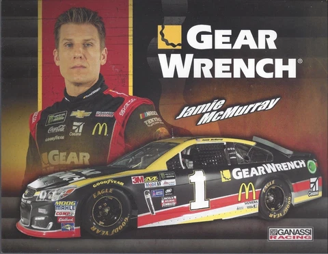 2017 JAMIE MCMURRAY "GEAR WRENCH" #1 MONSTER ENERGY NASCAR POSTCARD Cover