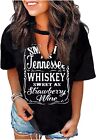Smooth As Tennessee Whiskey & Sweet As Strawberry Wine Shirts Hollow Out V Neck 