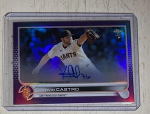 KERVIN CASTRO  / 2022 Topps Chrome / PURPLE REFRACTOR AUTO #’d 61/250 / RA-KC - Picture 1 of 2