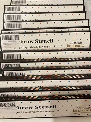 Venta al por mayor Lote 12 plantillas modeladoras de cejas modeladoras plantilla herramienta de maquillaje 12 estilos Foto 1 de 3