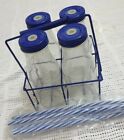 Drinking Glass Set of 4 Includes Straws
