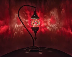Rote Schwan stern Mosaiklampe Große L Handgefertigt Orientalisch Mosaik Glass - Bild 1 von 1