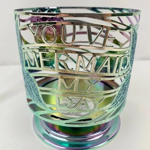 Bath & Body Works You’ve Mermaid My Day Candle Holder Iridescent Blue Purple E - Picture 1 of 9