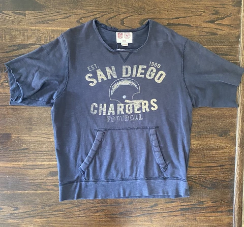 vintage San Diego Chargers sweatshirt modified short sleeve ’47 Brand Sz L Cover