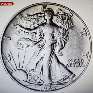 (1) 1943-D Liberty Walking Half Dollar VF Circulated Condition - Picture 1 of 2
