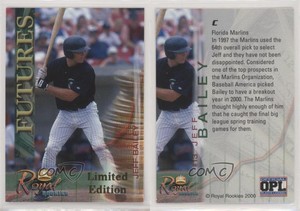 2000 Royal Rookies Futures Limited Edition Jeff Bailey #13 Rookie RC