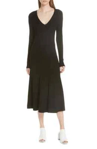GREY JASON WU L49806 Woman's Black Wool Knit Sweater Dress Size Small - Picture 1 of 4