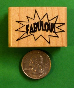 Fabulous, Teacher's Wood Mounted Rubber Stamp - Imagen 1 de 1