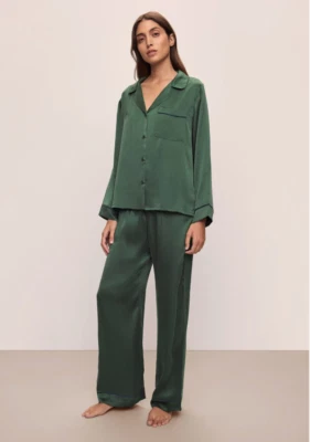Eberjey Inez Washable Long PJ Set NWT SZ Large SP/NY Retail $298 - Image 1 of 4