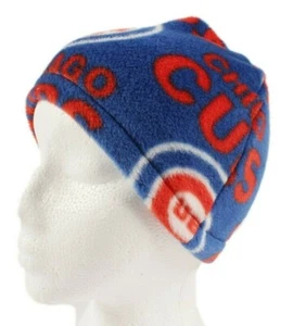 Polar Fleece Chicago Cubs Handmade Beanie Hat Youth Size 4-8 - Picture 1 of 2