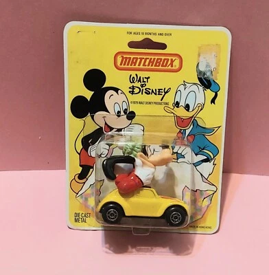 Matchbox Disney Goofy in VW Beetle  Rare Flying ears not attached variation 1979 - Image 1 of 3