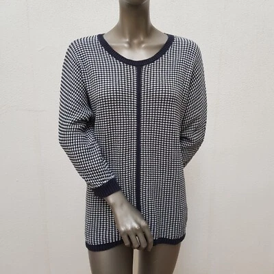 Hübscher Pullover von Max Studio, S, dunkelblau, weiß - Bild 1 von 4