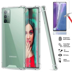 For Samsung Galaxy Note 20 Ultra /Note 20 Clear Case Cover +Screen Protector Set - Photo 1 sur 12