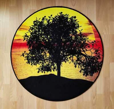 BADTEPPICH ,, Afrika `` DUSCHVORLEGER BADVORLEGER MATTE RUND - Bild 1 von 2