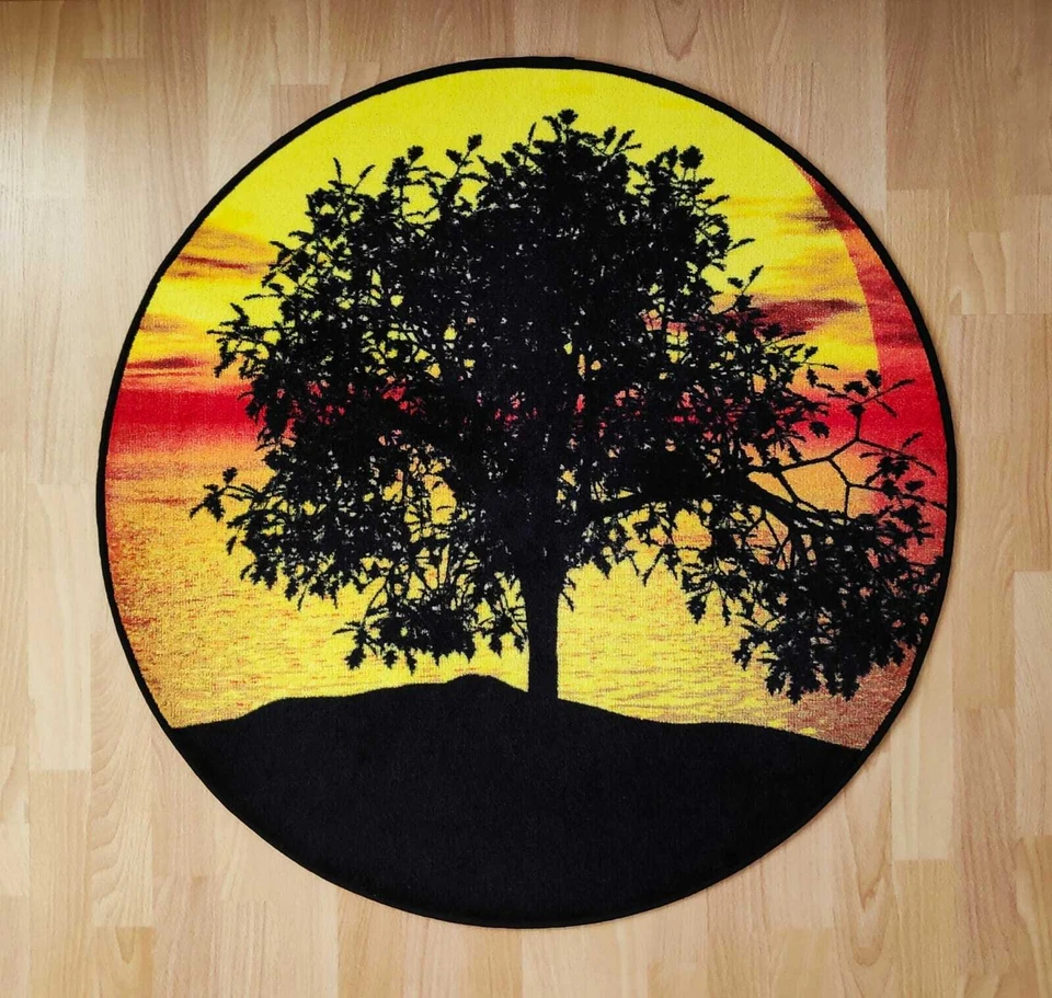 BADTEPPICH ,, Afrika `` DUSCHVORLEGER BADVORLEGER MATTE RUND - Bild 1 von 2