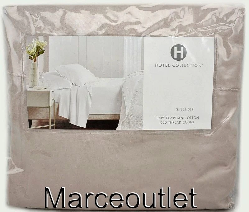 Hotel Collection 525 Thread Count Egyptian Cotton QUEEN Sheet Set Tan - Image 1 of 4