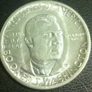1946 S Booker T. Washington Commemorative Half Dollar Near GEM BU RPM? DDO? - Picture 1 of 2
