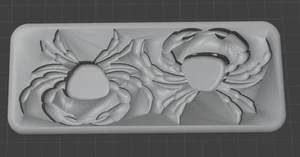 3D Crab Bait Mold Soft Plastic DIY Lure 2.5" wide - Picture 1 of 4