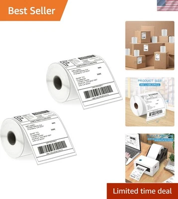 Thermal Label 4x6 Perforated Commercial Grade Shipping Labels Pack of 500 - Image 1 of 4