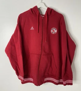 Adidas MLB Boston Medias Rojas Rojo Polar Cremallera Completa Sudadera con Capucha Talla Grande De Colección - Imagen 1 de 7
