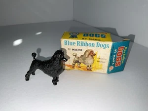Vintage Marx Blue Ribbon Pudel Figur mit Box - Bild 1 von 6