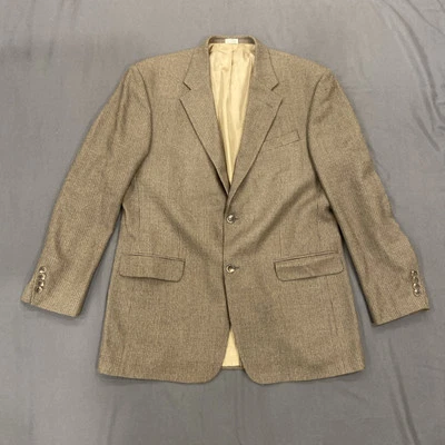 Blazer Oscar De La Renta Para Hombre 44 Marrón Chaqueta Vintage 100% Lana de Cordero Foto 1 de 4
