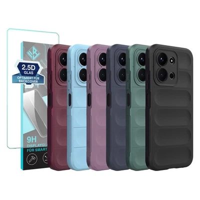 Mobile phone case for Xiaomi Redmi 15C smartphone case cover bumper case with 9H glass - Image 1 of 3