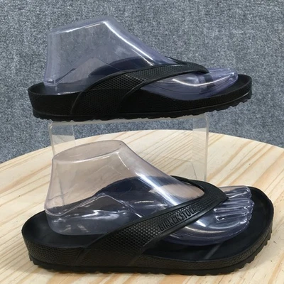 Босоножки Birkenstock женские 38 Honolulu шлепанцы черные без шнуровки с открытым носком на платформе - Изображение 1 из 4