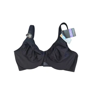 Reggiseno Bali seta fodera liscia 36DD donna nero ferretto completo di ferretto - Foto 1 di 5