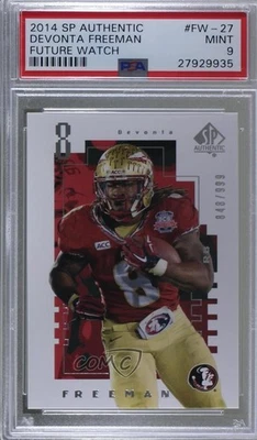 2014 SP Authentic 2000 Future Watch /999 Devonta Freeman PSA 9 MINT Rookie RC - Image 1 of 2