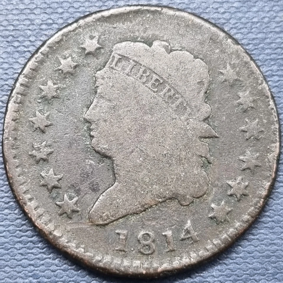 1814 Classic Head Large Cent 1c Early Copper Nicely Circulated #92566 - Image 1 of 2