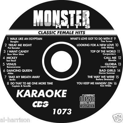   KARAOKE MONSTER HITS CD+G CLASSIC FEMALE  HITS #1073 - Image 1 of 2