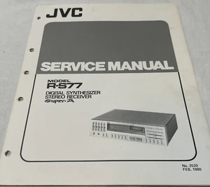 JVC R-S77 Digital Synthesizer Stereo Receiver Service Manual Original Print - Picture 1 of 6