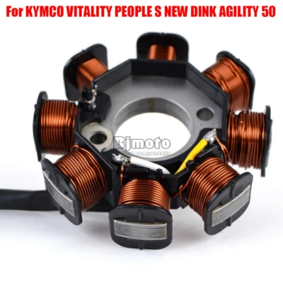 8 Coil Stator 3-Wire For KYMCO VITALITY 50 2004-2007 PEOPLE S 50 4T 2009-2012 - Imagem 1 de 4