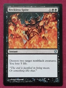 Magic The Gathering COMMANDER 2013 C13 RECKLESS SPITE black card MTG - Bild 1 von 2