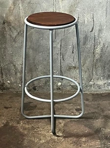 Industrial Barhocker Stahl & Holz Wunschfarbe Höhe Vintage - Bild 1 von 5