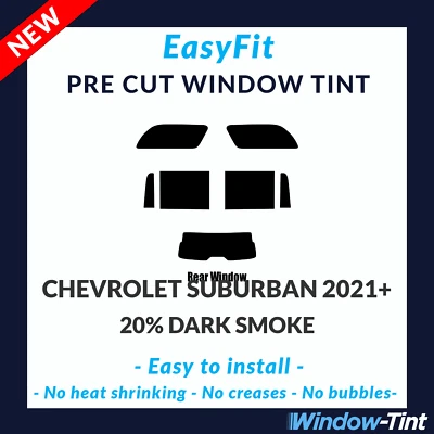EasyFit Static Pre Cut Window Tint For Chevrolet Suburban 2021 20% Dark Rear - Image 1 of 3