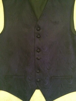 ASI Swirl Purple Men's full back formal vest - Size Medium - Image 1 of 3