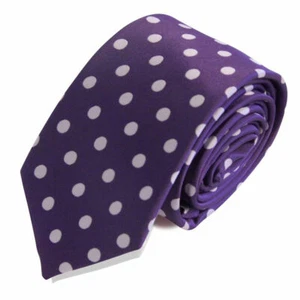 SpotLight Strumpfwaren Herren Krawatte, POLKA DOTS, lila/weiß - Bild 1 von 1